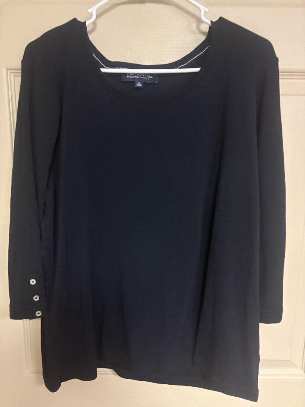 Jones Of New York Signature Collection Black Tunic Top Women’s Size 1X - Picture 2 of 6